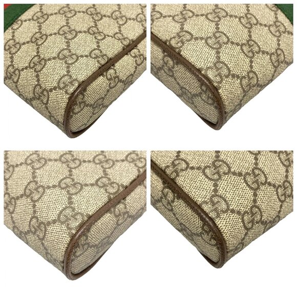 100% Auth GUCCI Ophidia GG Small Messenger Bag 547926 Gray Beige DarkBrownMulti - Picture 6 of 14